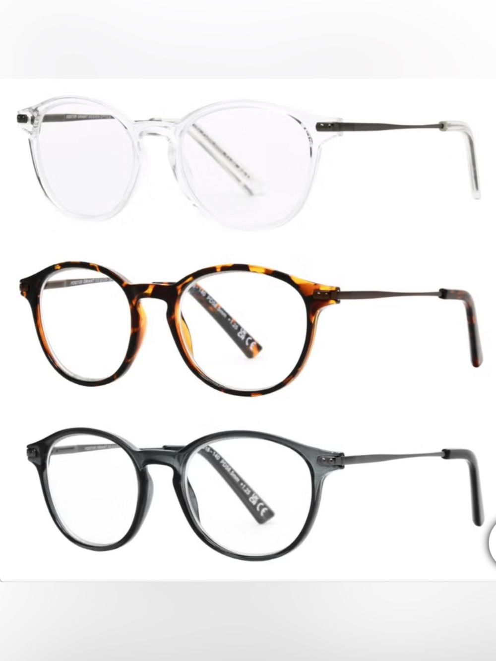 Foster Grant Design Optics reading-glasses set +2.00 “D” style